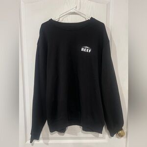 NWT Reef Men's Classic Black Crewneck Sweater